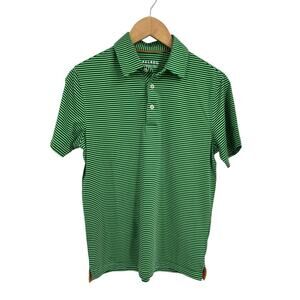 Maelreg Green Stripe Performance Polo Boys 14/16